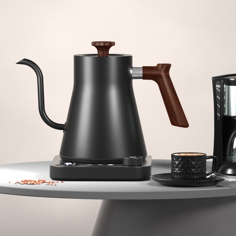 Electric Kettle Gooseneck - Elektrischer Schwanenhals-Kaffeekessel zum Übergießen mit Thermometer