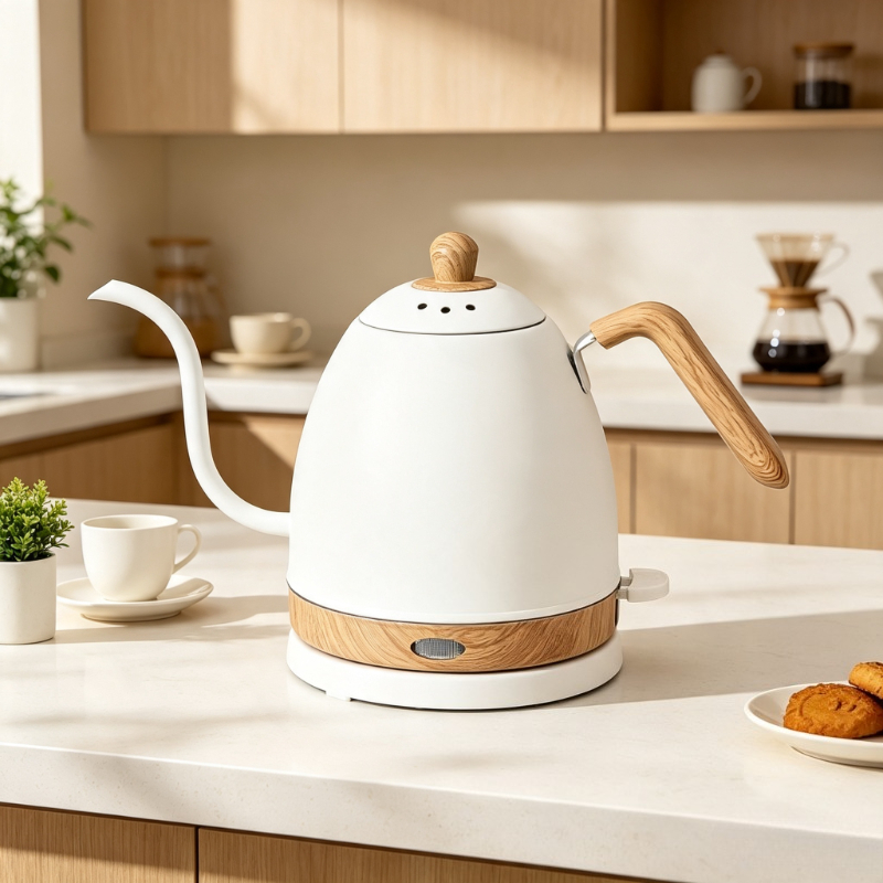 Electric Kettle Gooseneck - Schwanenhals-Wasserkocher Unisex, Lebensmittelecht, Edelstahl mit Schlankem