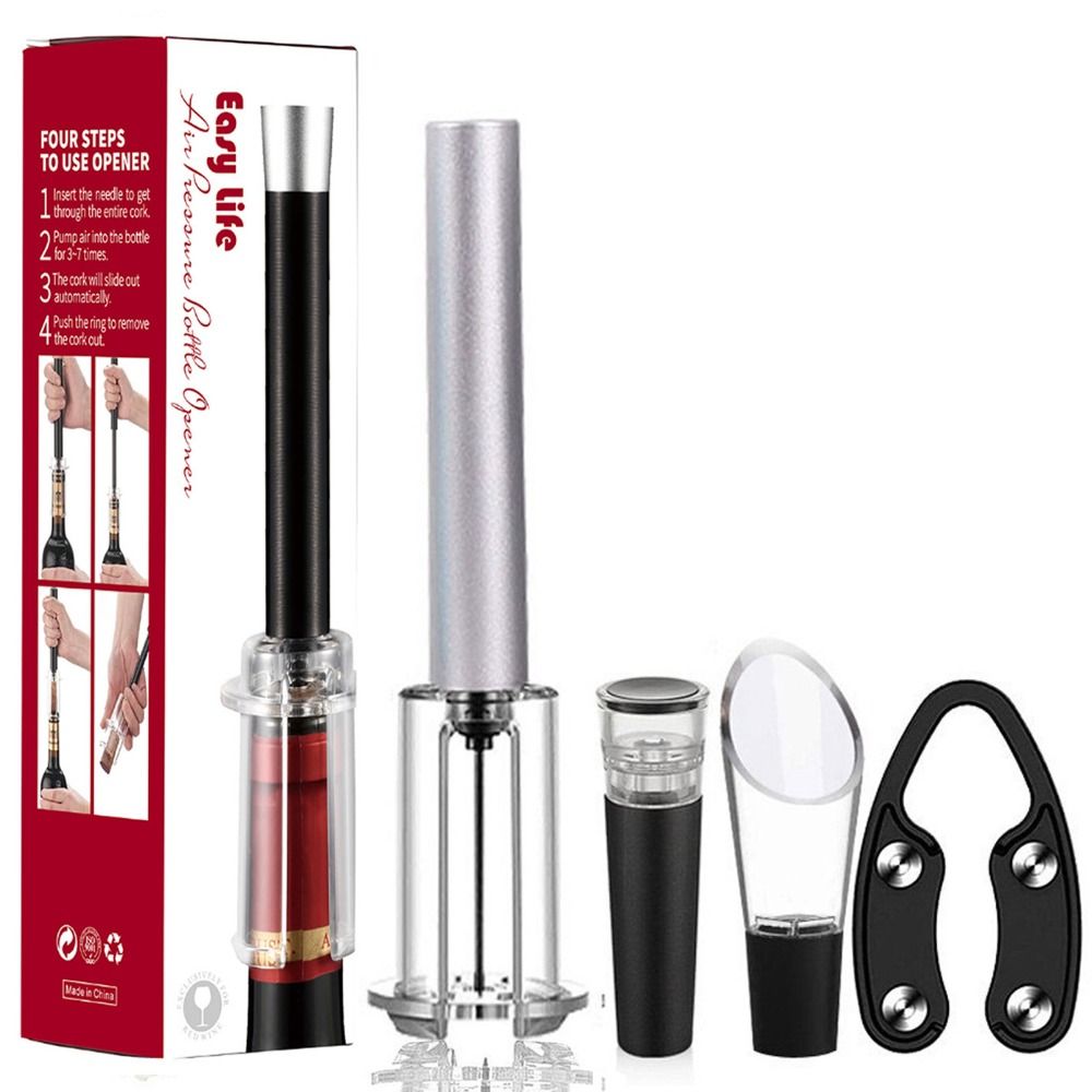 Kitchen Appliances Garage - Bar-Zubehör Weinflaschenöffner-Set Aluminiumlegierung ABS Luftpumpen-Korkenentferner Küchen-Gadgets