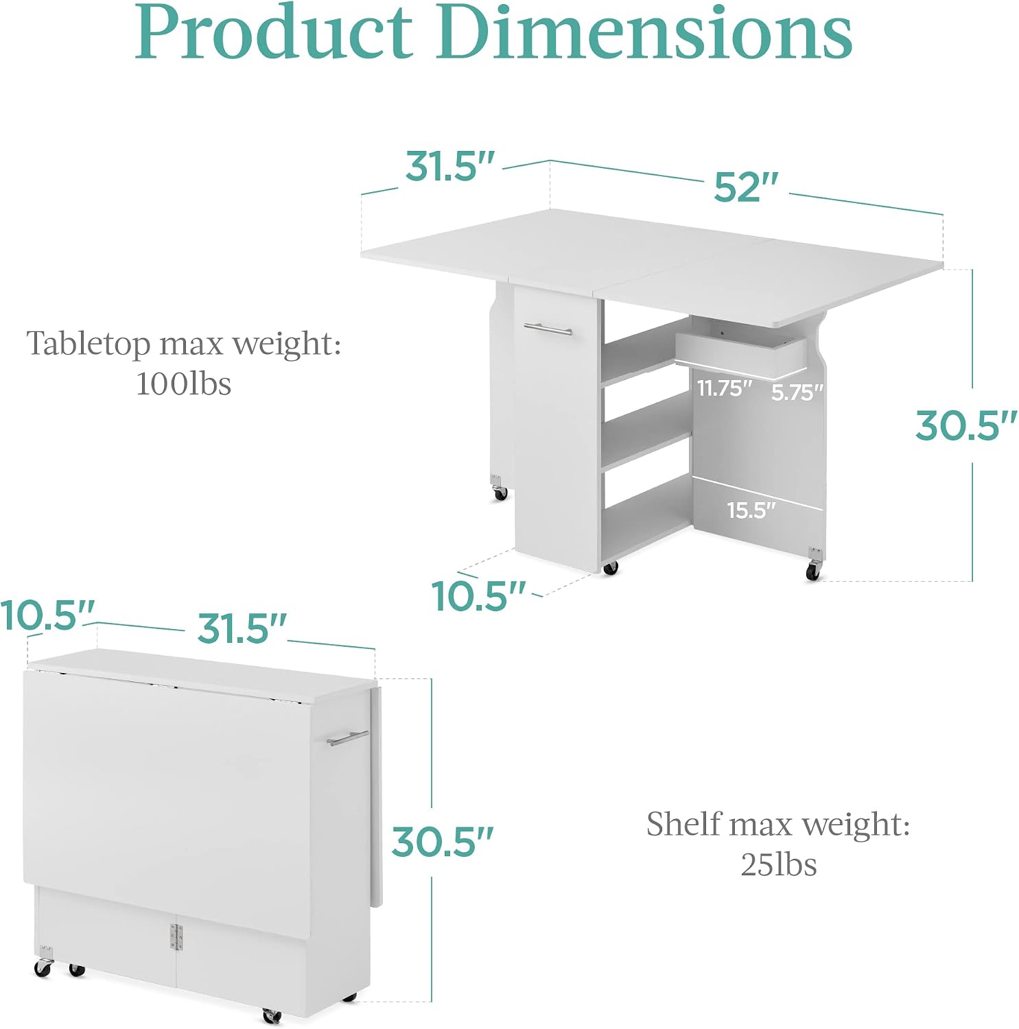 Klappbarer Esstisch, multifunk – Kitchen Appliances Table Bewertung und Preis