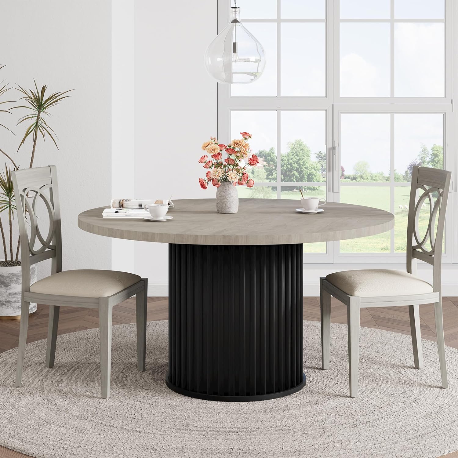 47 Zoll runder Esstisch für 4- – Kitchen Appliances Table Bewertung und Preis