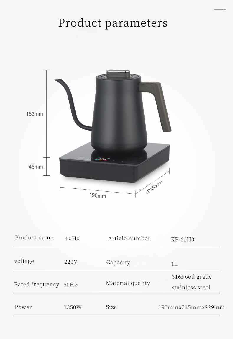 HK-60H0 1,5 l Schwanenhals-Was – Electric Kettle Gooseneck Bewertung und Preis